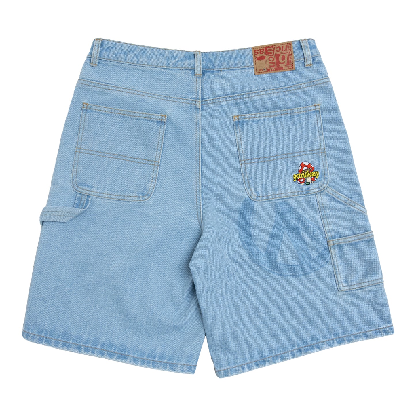 Peace logo carpenter jean shorts