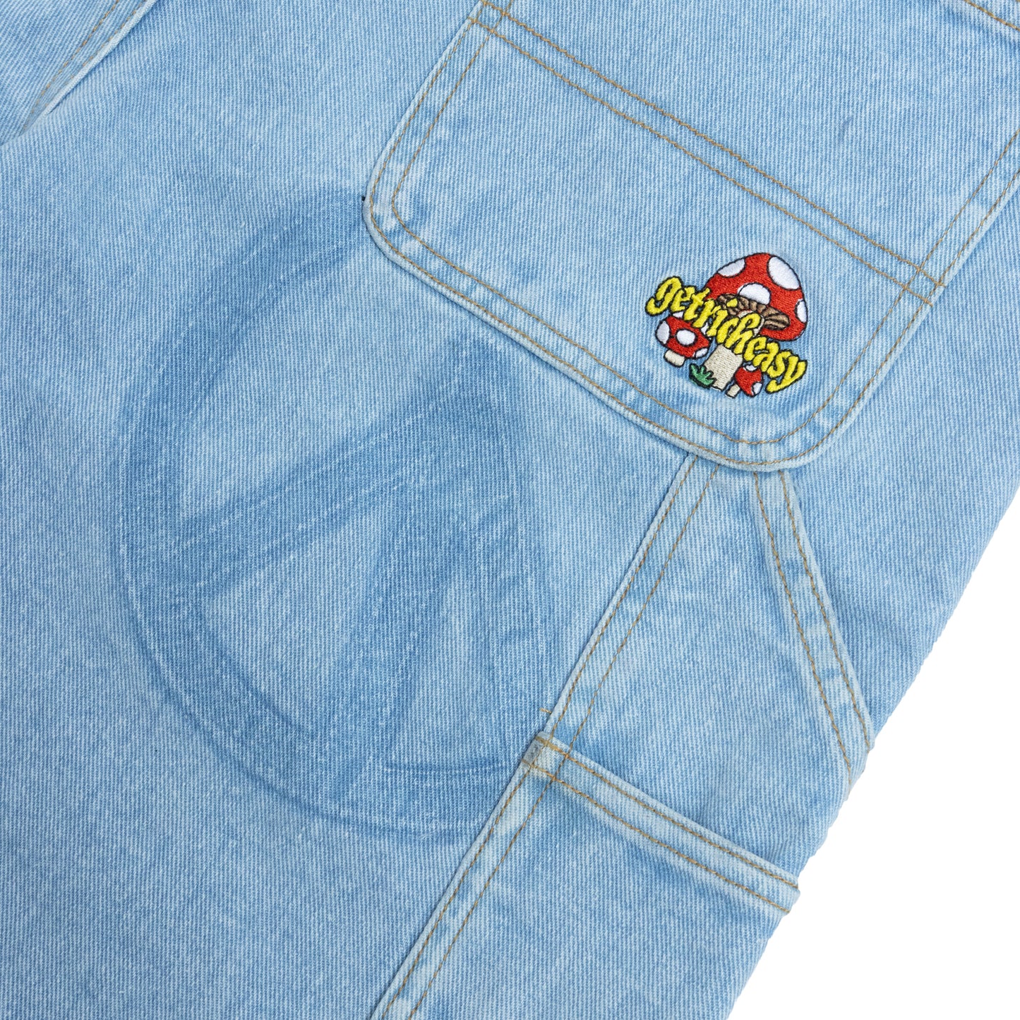 Peace logo carpenter jean shorts