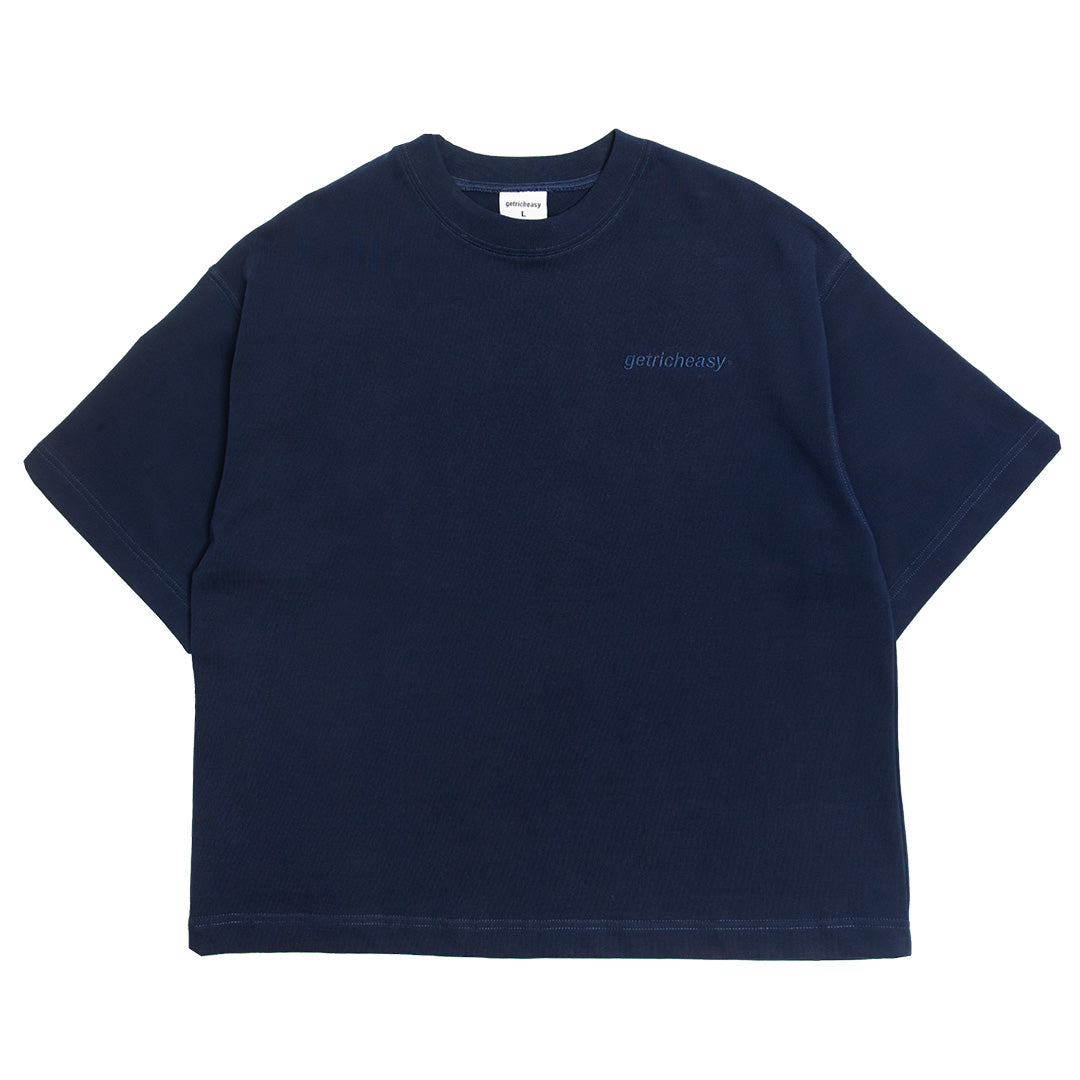 Embriodery Logo Boxy tee Navy