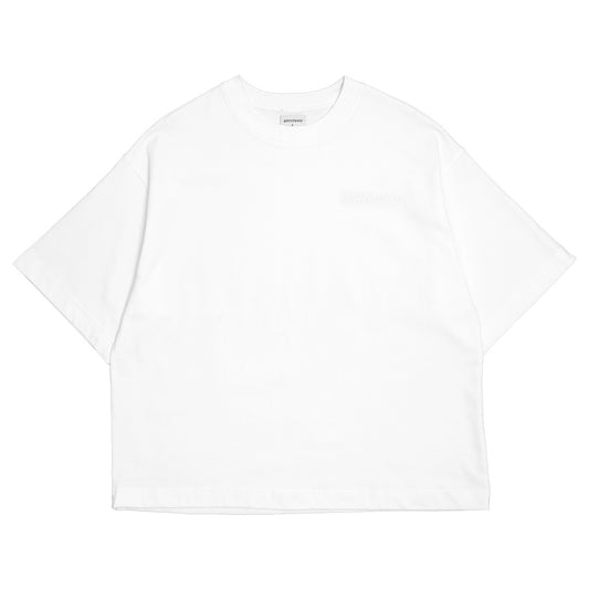 Embriodery Logo Boxy tee White