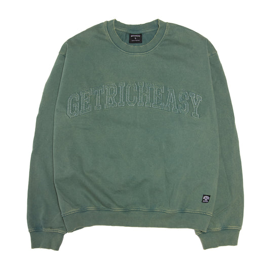 Applique logo Damage Sweater Fade Green