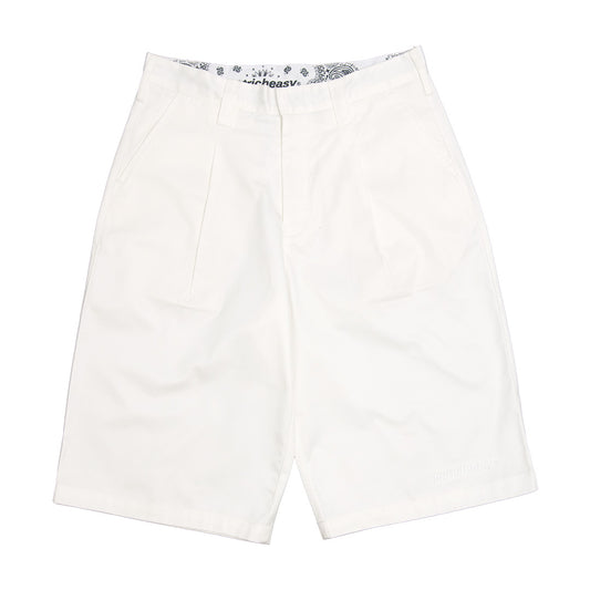 Loose Straight Cotton Shorts White