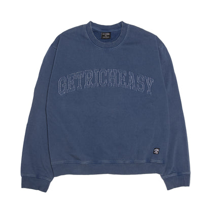 Applique logo Damage Sweater Fade Navy