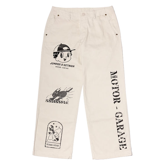 getricheasy x JUMPER motor garage Pants Bone