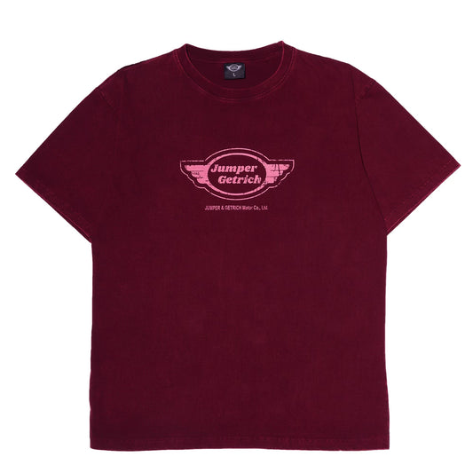 getricheasy x JUMPER Motor Garage Tee Faded Burgundy