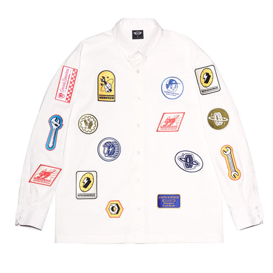 getricheasy x JUMPER Motor garage Embroidered Patches Shirt